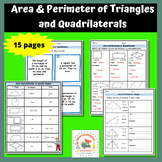 Area & Perimeter of Triangles and Quadrilaterals
