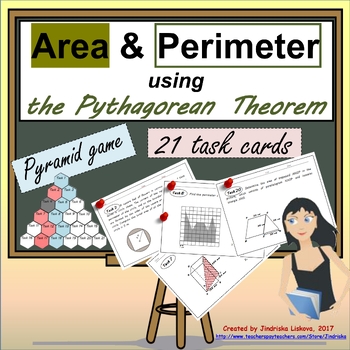 Preview of Area & Perimeter using the Pythagorean Theorem