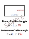 Area Poster Pack - 4 Anchor Charts (Rectangle, Triangle, C