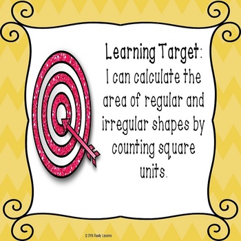 Preview of 3rd Grade Area PowerPoint Measuring Areas Counting Square Units 3.MD.5 & 3.MD.6