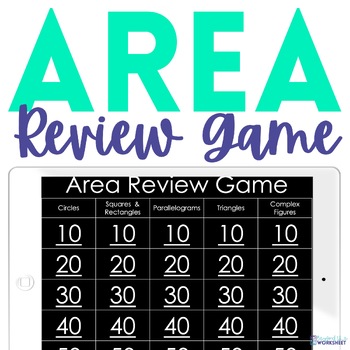 Preview of Area PowerPoint Review Math Game