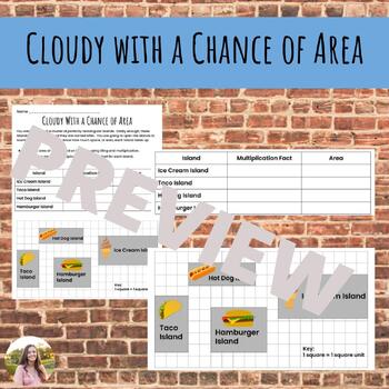 Preview of Area Practice: Cloudy with A Chance of Area