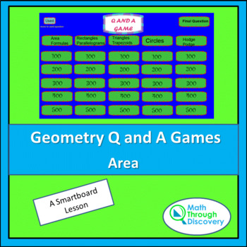 Preview of Geometry - Smartboard Q and A Game - Area