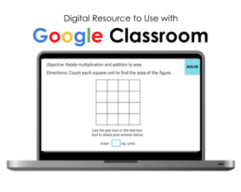 Preview of Area Solve & Play for Jamboard (Google Classroom Tool) 