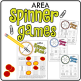 Area Printable Math Spinner Games