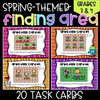 Preview of Finding Area Task Cards