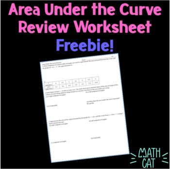 Preview of Area Under the Curve (with rectangles and trapezoids) Review Freebie