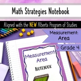 Area Unit - Grade 4 Math Notebook - Alberta Aligned - NEW PofS