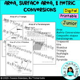 Area Unit Grade 6 Ontario Curriculum Surface Area Metric C