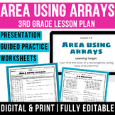 Area Using Arrays | Counting Rows & Columns | 3rd Grade Math Lesson Plan