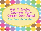 Area, Volume, and Surface Area Scavenger Hunt Practice Activity