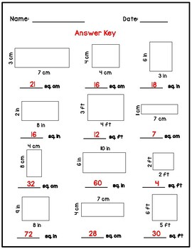 Area Worksheet Freebie! by Miss Furman's Math | Teachers Pay Teachers