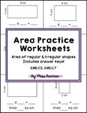 Area Worksheets: Regular and Irregular Shapes