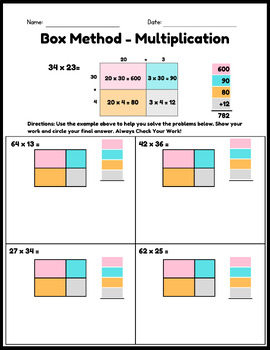 Area and Box Method Anchor Chart with Parent Guide by Perry Clemons