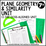 Plane Geometry and Similarity Unit: 7th Grade Math (7.G.1, 7.G.4, 7.G.6)