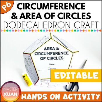 Preview of Area and Circumference Activity: 3D Math Paper Craft