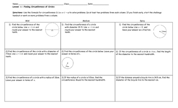 Preview of Area and Circumference Anyone?