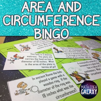 Preview of Area and Circumference Bingo