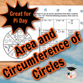 Area and Circumference of Circles Coloring Activity