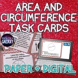 Area and Circumference Task Cards - Printable & Digital Resource