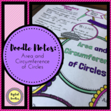 Area and Circumference of Circles Doodle Notes