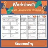 Area and Circumference of Circles Worksheet