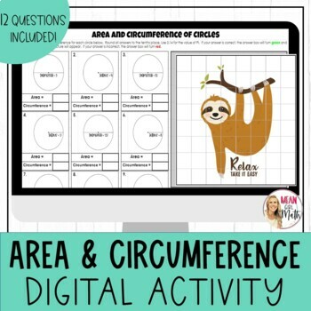 Preview of Area and Circumference of a Circle Digital Activity 