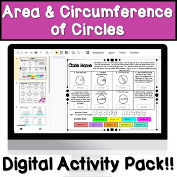 Preview of Area and Circumference of a Circle Digital Activity