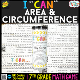 7th Grade Math Game | Area & Circumference of a Circle