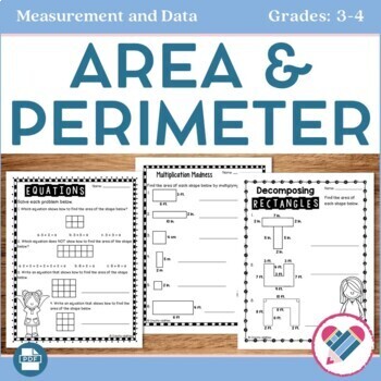 Preview of Area and Perimeter Poster and Activity Set