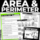 Zoo Design Project - Area and Perimeter Practice - Hands-O