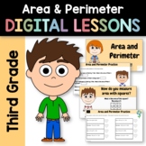Area and Perimeter 3rd Grade Interactive Google Slides | M