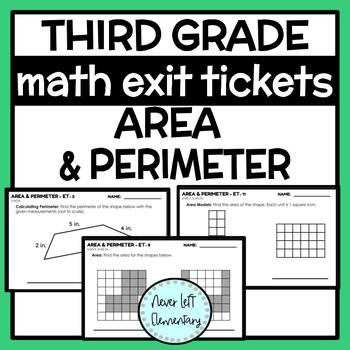 Preview of Area and Perimeter - 3rd Grade Math Exit Tickets