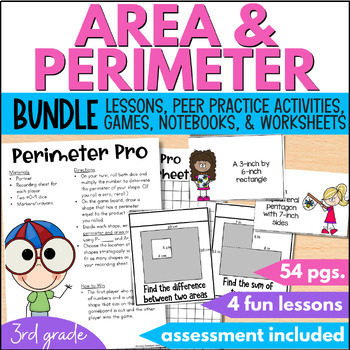 Area and Perimeter 3rd Grade Interactive Math Unit | TpT