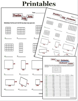 area and perimeter worksheets for 3rd grade