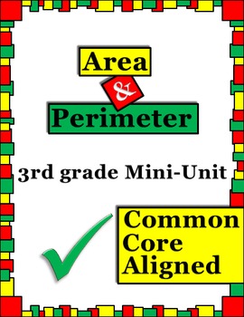 Preview of Area and Perimeter 3rd grade common core mini unit