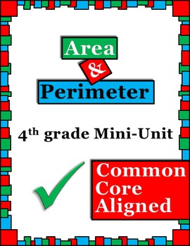 Preview of Area and Perimeter 4th grade common core mini unit
