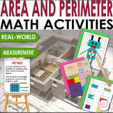 Area and Perimeter Math Project - Design a Robot and Rooms
