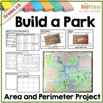 Preview of Area and Perimeter Activity   Build a Park Project PBL