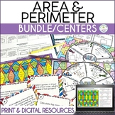 Area and Perimeter Activity Bundle Math Centers