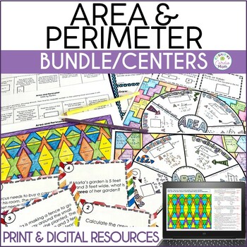 Preview of Area and Perimeter Activity Bundle Math Centers