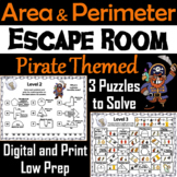 Area and Perimeter Activity:  Pirate Themed Escape Room Geometry