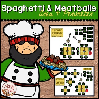 Preview of Area and Perimeter Activity: Spaghetti and Meatballs for All (Math Literature)
