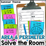 Area and Perimeter Activity - Summer Math Solve the Room -