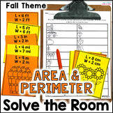 Area and Perimeter Activity - fall Math Solve the Room - M