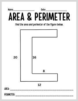 Preview of Area and Perimeter Alphabet: Letter by Letter