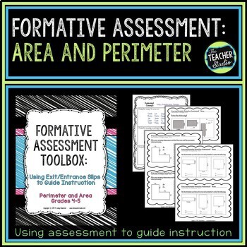 Preview of Area and Perimeter Assessments - Formative Assessment Slips - Math Exit Slips