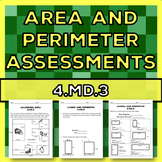 Area and Perimeter Assessments: Three Summative and/or Pre