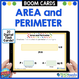 Area and Perimeter BOOM Digital Task Cards - Math TEKS 3.6C 3.7B
