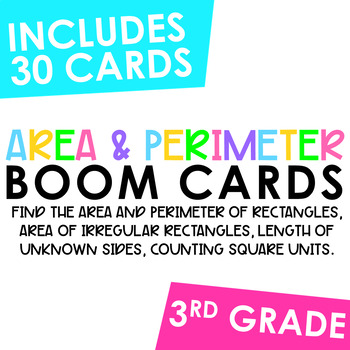 Preview of Area and Perimeter BOOM Cards 